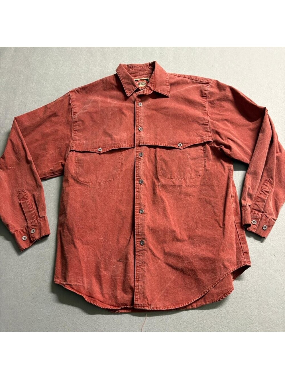 Australian Outback Collection Shirt Mens Large Red Cotton Canvas Western